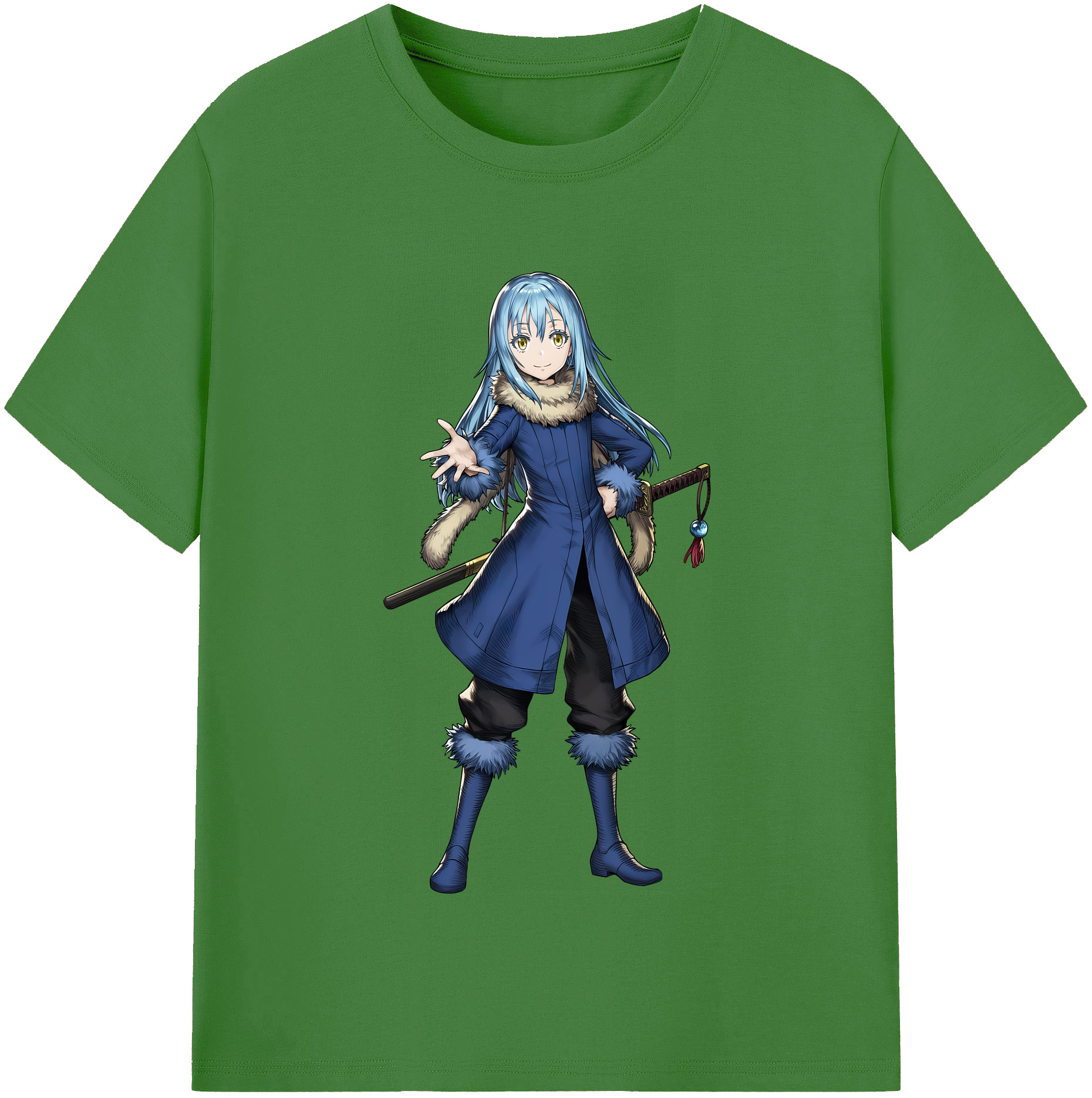 （画像用） 転スラ Regarding Reincarnated to Slime レディースカジュアルプリントTシャツ（綿100％）